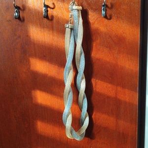 Silver and Gold Finish Double-Strand Necklace